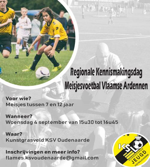 REGIONALE KENNISMAKINGSDAG MEISJESVOETBAL KSVO FLAMES