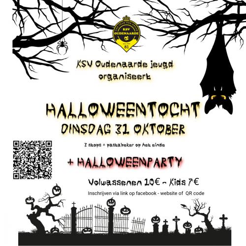 Halloweentocht dinsdag 31 oktober