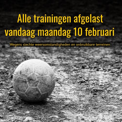 Afgelaste trainingen