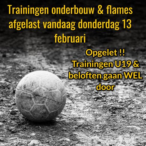Afgelaste trainingen